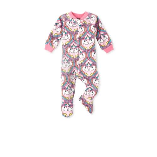 Zip-up Unicorn Fleece Sleep & Play Bodysuit