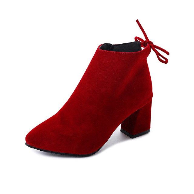 Women's Shoes Thick Heel Fashionable Ankle Boots