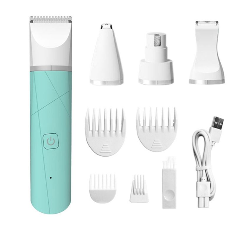 4 In 1 Dog Clippers Grooming Machine,Cats Pet Hair Clippers Foot Cordless Grooming Trimmer,Pet