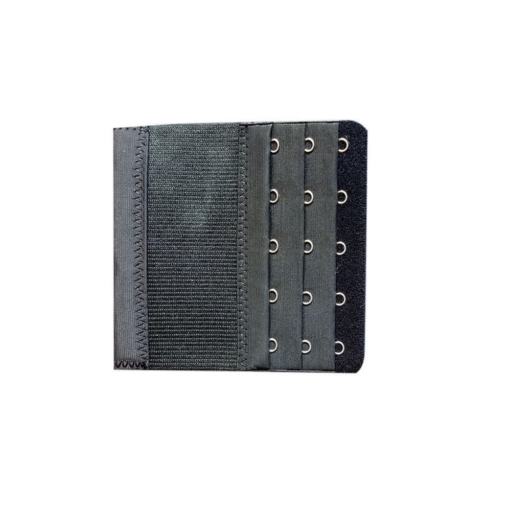 Women Bra S Extender 3 Rows 5 Hooks Bra Extenders Clasp S-Black-ONE SIZE FITS ALL