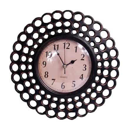 Stade Wall Clock 25cm - Rust Brown