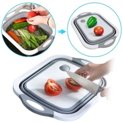 2 IN 1 Collapsible Cutting Board And Washing Bowl