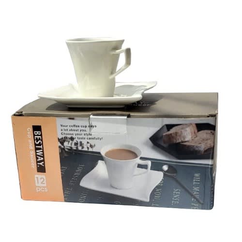 Tea Mug And Saucer - 6pcs Each