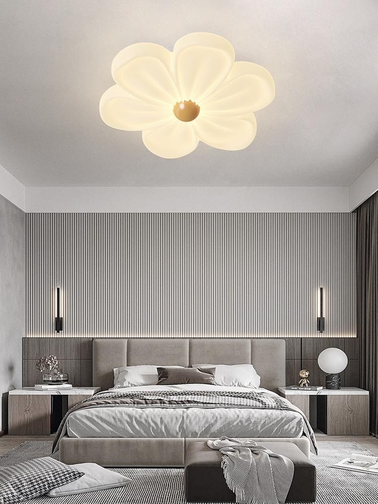 Modern minimalist flowers warm bedroom lamp ceiling