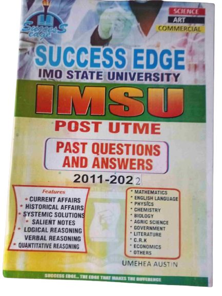IMSU: Imo State University Post UTME Past Questions And Answers Latest Edition