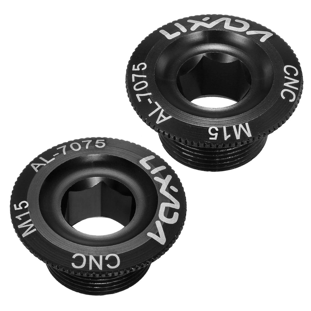 Lixada 2pcs M15 Bike Bicycle MTB Mountain Bike Crank Bolt Hollow Fixing Crank Arm Bolt Cap Screw Aluminum Alloy