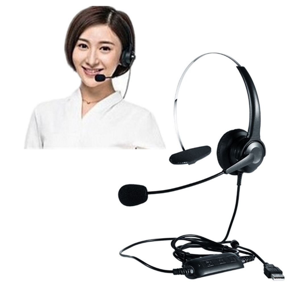 USB Headset With Microphone, Noise Cancelling Computer PC Business