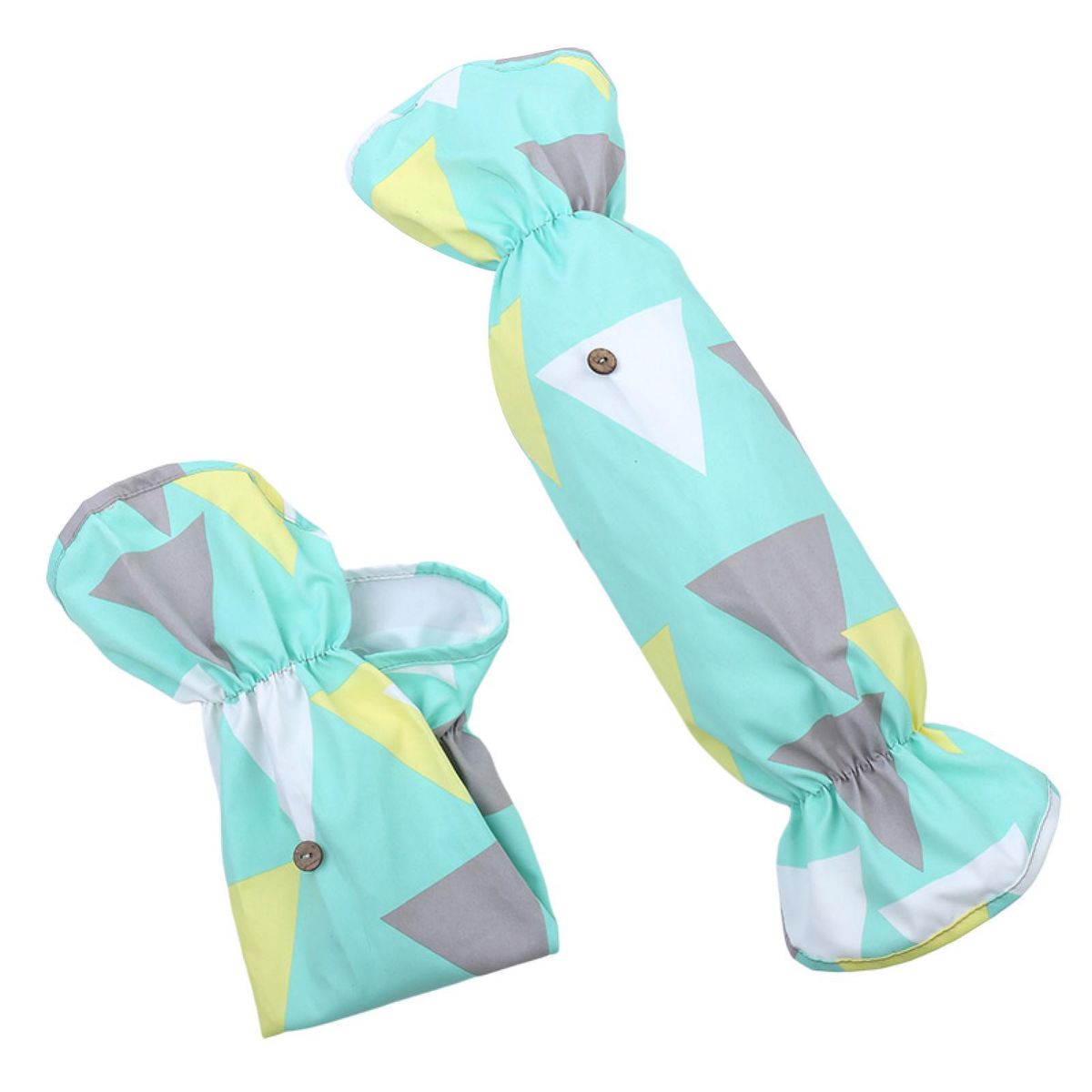 1 Pair Arm Covers Kitchen Triangle Pattern Arm Sleeves Covers Blue