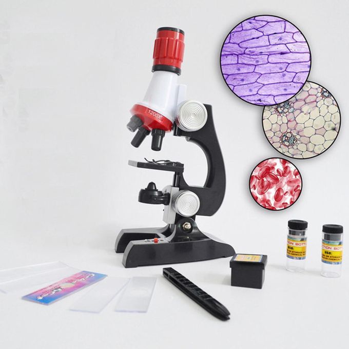 Kids Science Toy Beginner Microscope Kit C2121 100X 400X 1200X