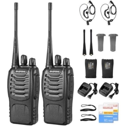 Walkie Talkie With Earpiece - 2 Pieces