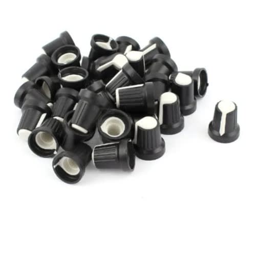 Mixer Knob Pointer 6mm Knurled Shaft Hole For Potentiometer - 20pcs