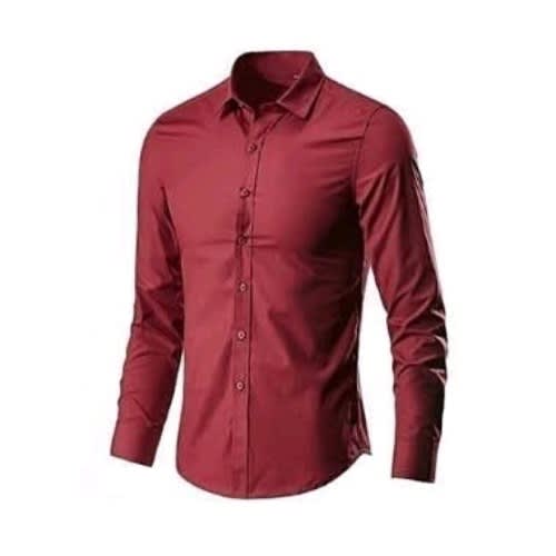 Men's Real Formal Shirt - Wine