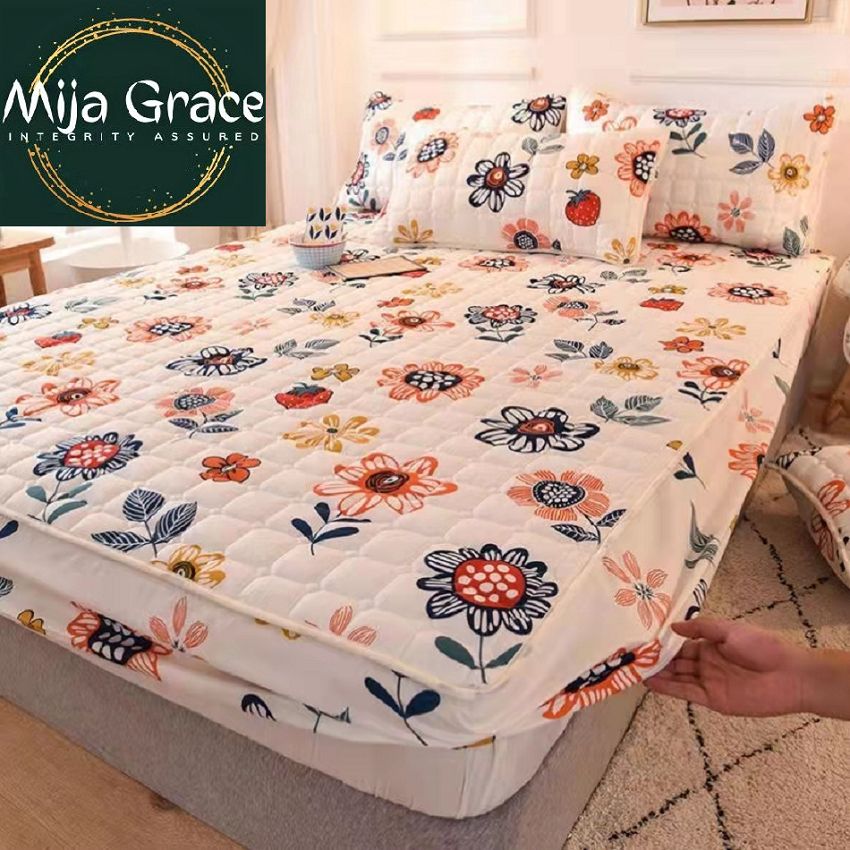 {MijaGrace} Waterproof Mattress Protective Cover - Beige