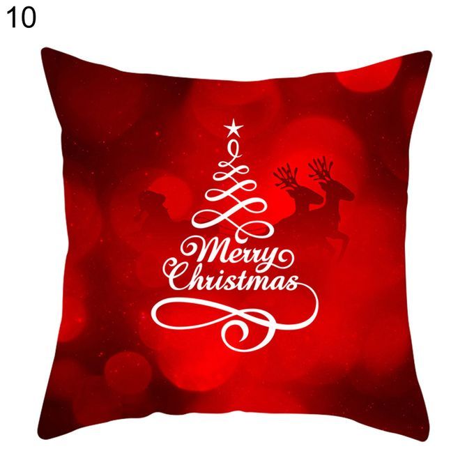 Pillow Case Christmas Letter Print Zipperd Closure-