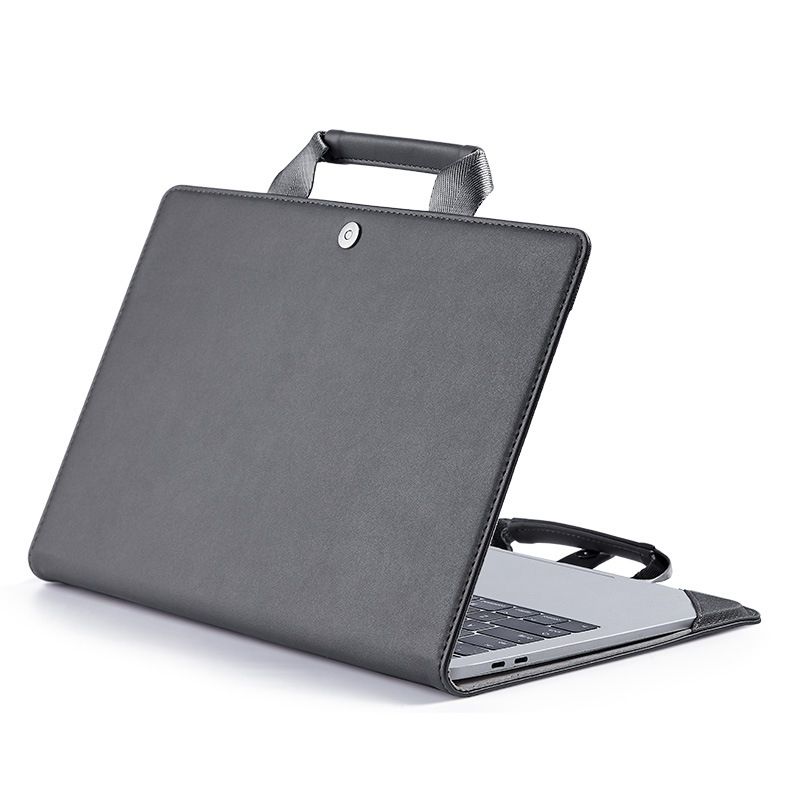 Book Style Laptop Protective Case Handbag For Book 14 Inch(Grey)