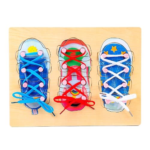 Shoe Lacing Learning Board For Kids - Basic Life Skills Toy