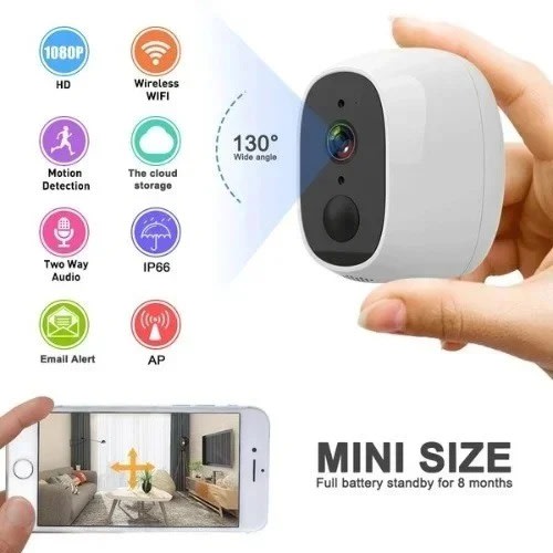 Wireless Rechargeable Batteries Ip Camera  Wifi