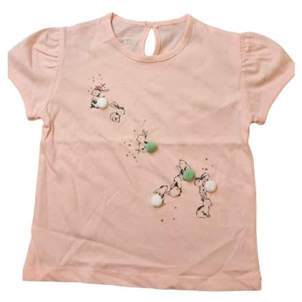 Girls Top "bunny" In Light Pink