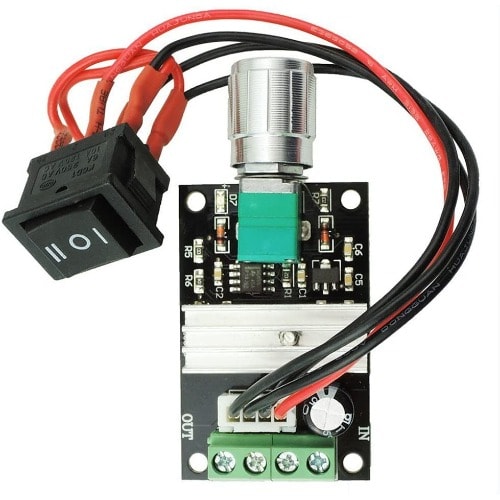 PWM Motor Speed Controller with Line - DC 6V-28V 3A