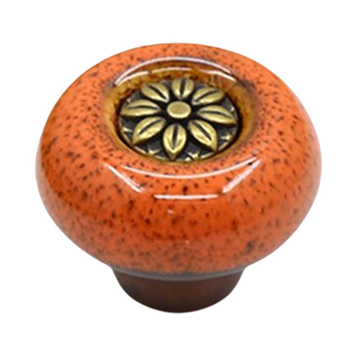 Ceramic Door Knob Door Cabinet Handle Furniture Shoe Box Orange
