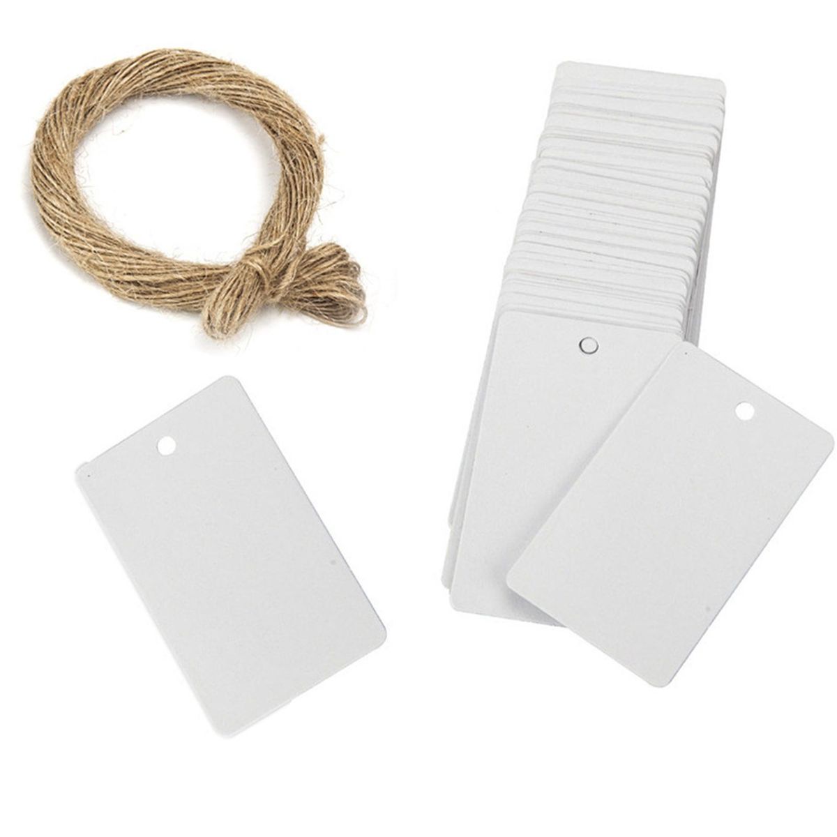 100Pcs Thank You Cards Blank Surface Label Tags