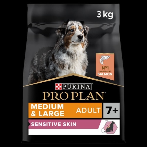 Pro Plan Dog Medium Adult 7+ Sensitive Skin Optiderma Salmon Dry Food - 3kg