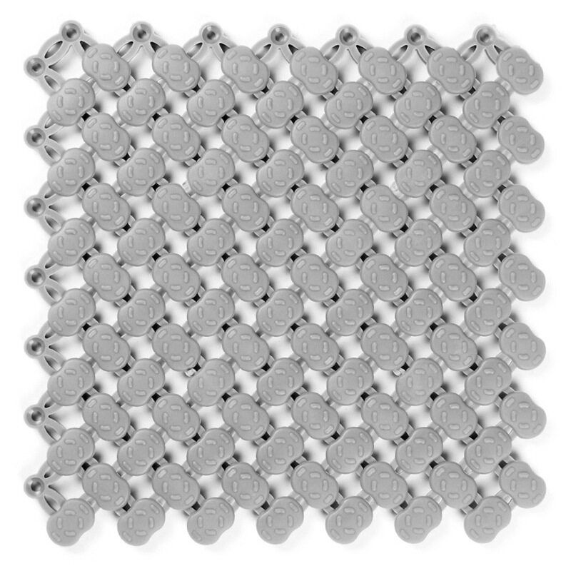 DIY Splice Bath Mat Anti Slip Massage Shower Carpet Grid PVC Plastic Mats For Stitching Puzzle Pad Bathroom Accessories Light Grey
