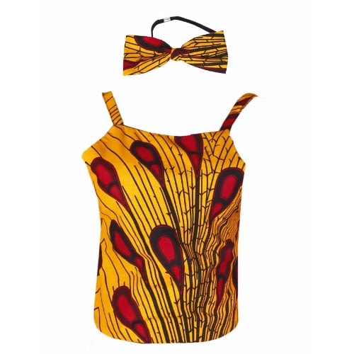 Ankara Crop Top with a Matching Hair piece
