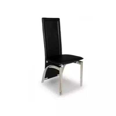 Black Leather Dining Chair - 4 Pieces
