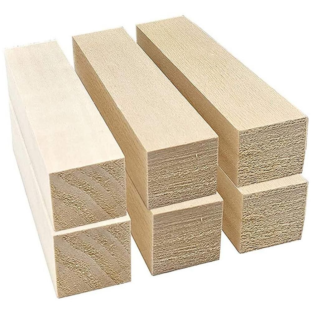 6Pcs Basswood Carving Blocks for Wood Beginners Carving