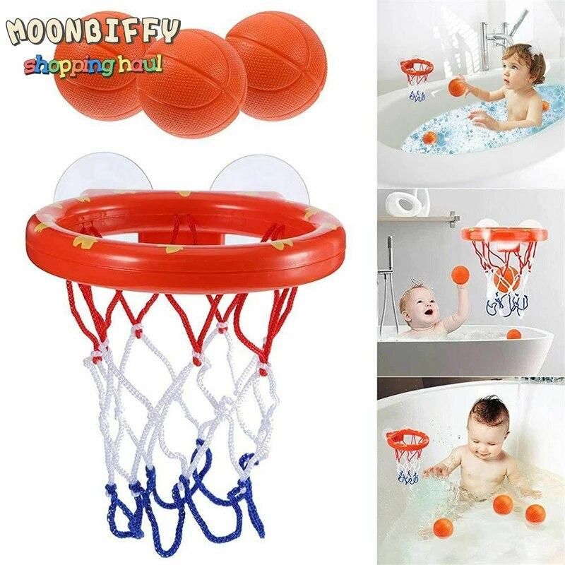 Kids Basketball Baby Bath Toy Toddler Boy Water Toys Bathroom Bathtub Shooting Basketball Hoop Kids Outdoor Play Set Cute Whale