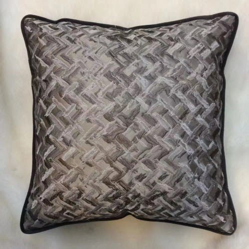 Throw Pillow- Woven Grey