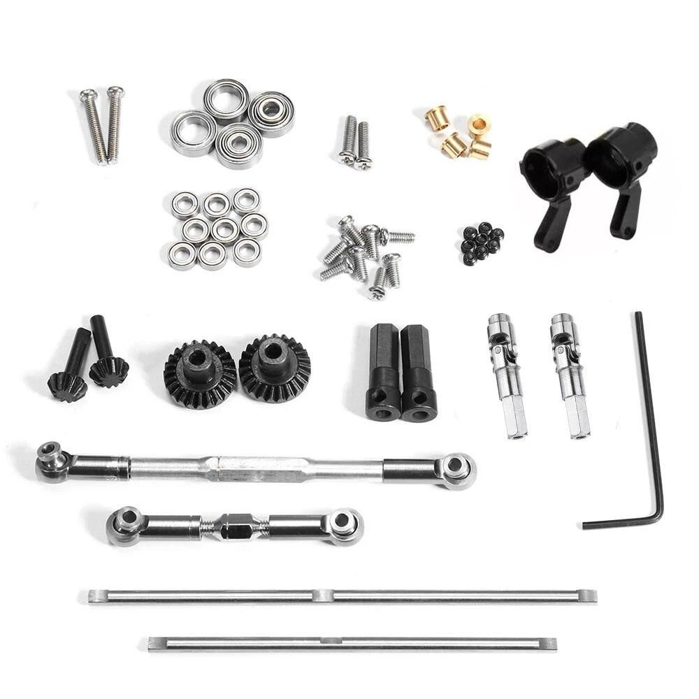 Upgrade Metal  Gear Front Rear Bridge Axle DIY OP Parts Kit For 1/12 MN MN45 MN99s D90 D91 RC Car Repair Tool parts