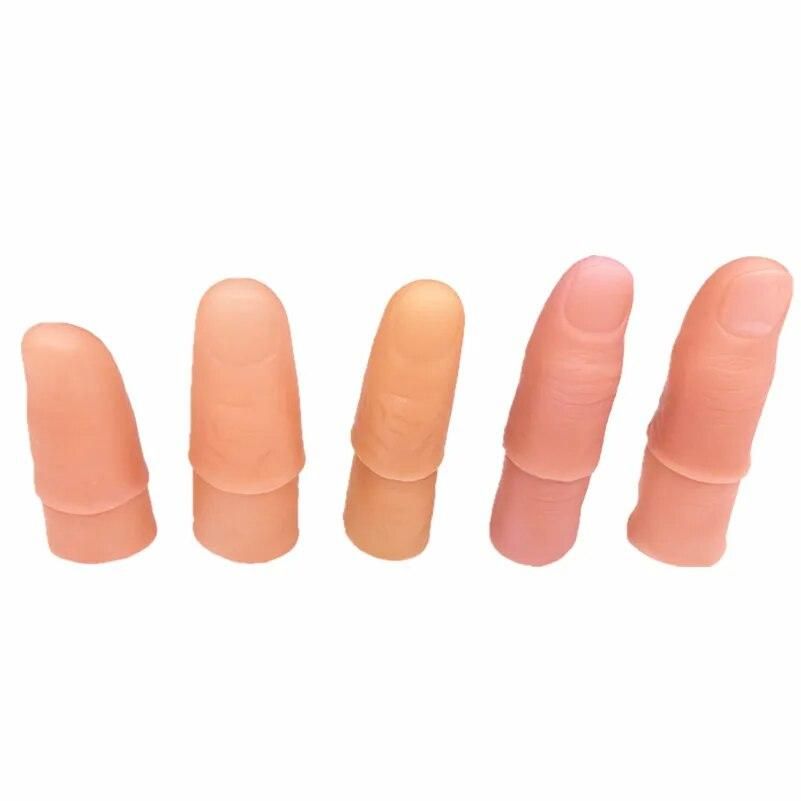 10Pcs/lot Magic Thumb Tip Real Around Magic Tricks Gift Party Toys,Fantastic Hide Magic Trick Props Fingers for Stage Display