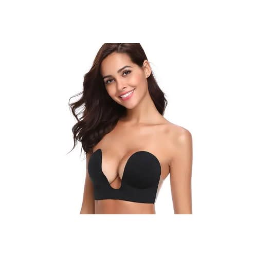 U Plunge Strapless Adhesive Push-up Bra
