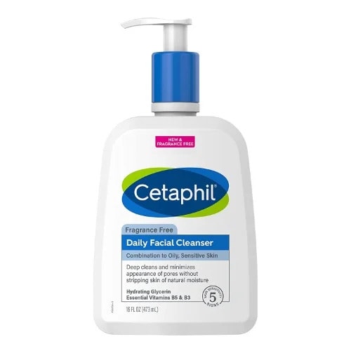 Cetaphil Face Wash - Daily Facial Cleanser For Sensitive / Combination To Oily Skin- 473ml