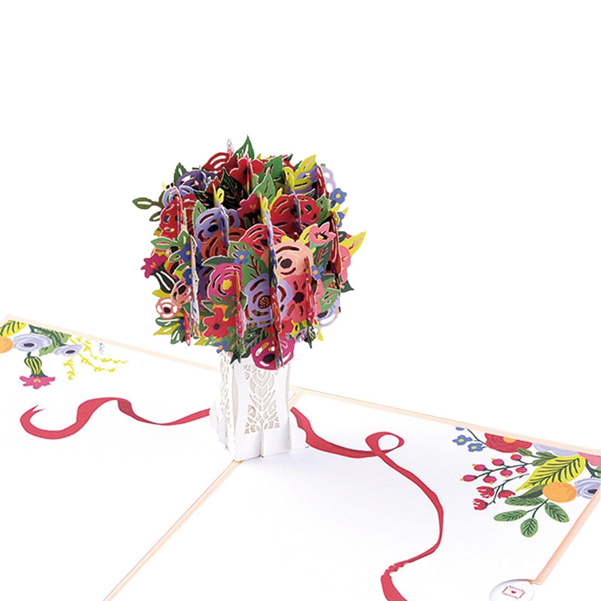 1 Set Greeting Card DIY Handwriting 3D Foldable Fathers Day Blessing Card Orange