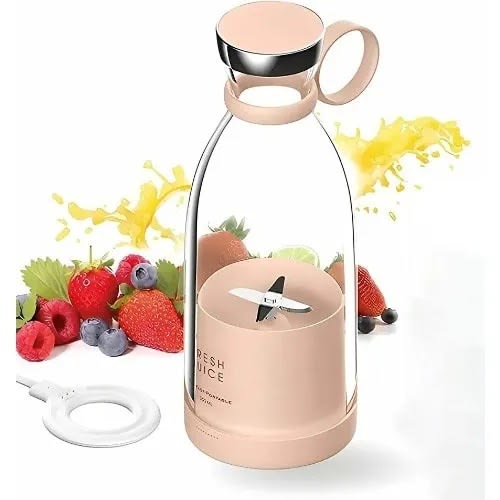 4 Blades Mini Electric Juicer & Cup - 300ml - 1200mAh