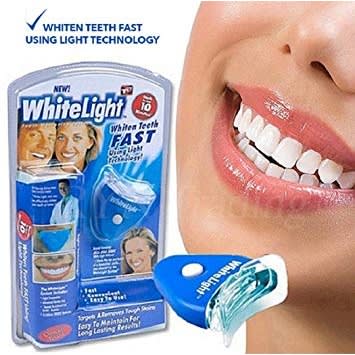 White Light Teeth Whitening Kit with LED Light - Blue