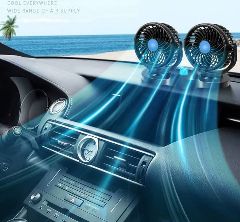 Car Dashboard Fan With Double Head