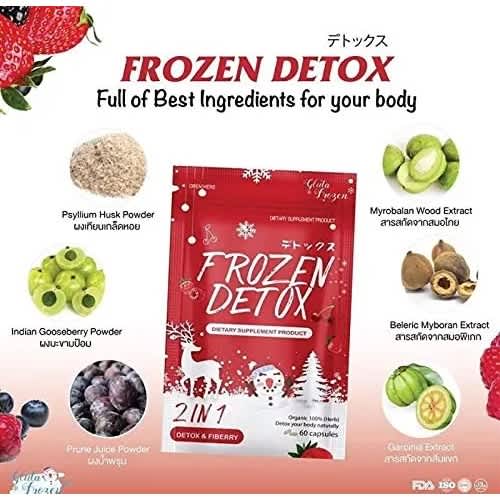 Gluta Frozen Detox Dietary Supplement - 60 Capsules
