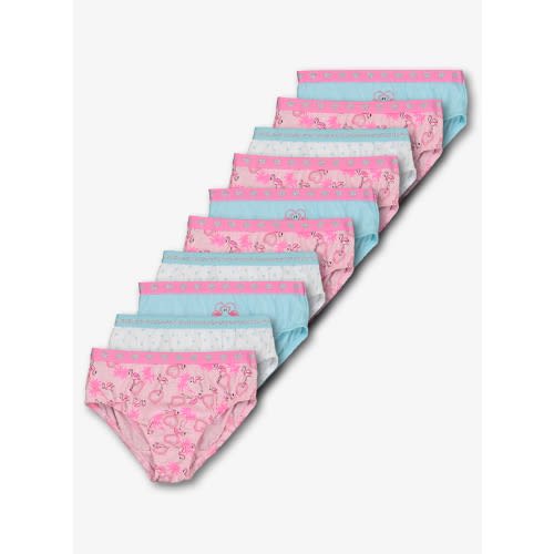 Multicoloured Flamingo Print Briefs 10 Pack