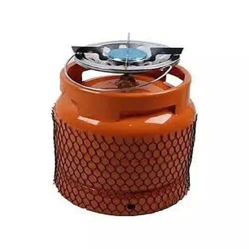 6kg Refillable Camping Gas Cylinder With Stainless Burner- Orange