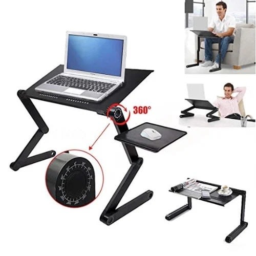 T9 Multi Functional Adjustable Laptop Table With Mouse Pad & Cooler Fan