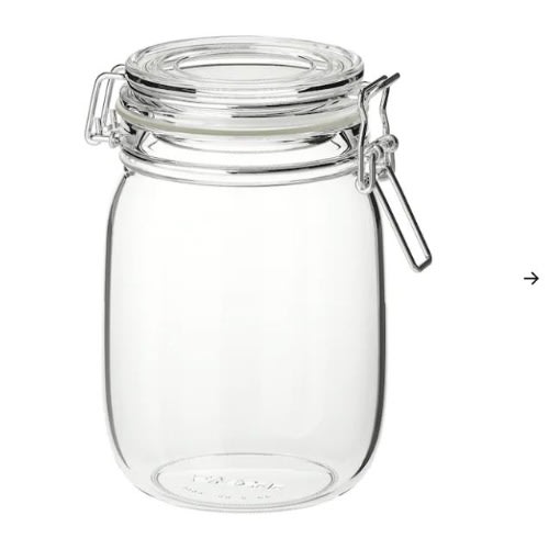 Korken Jar With Lid - Clear Glass - 1 Liter
