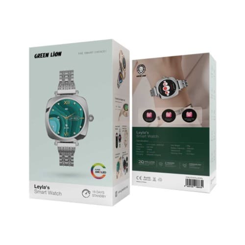 Green Lion Leylas Smart Watch Amoled - Silver
