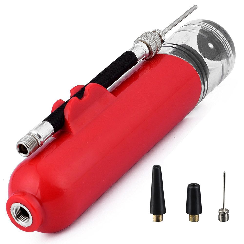 Mini Ball Air Pump Basketball Football Inflator Pump-Red