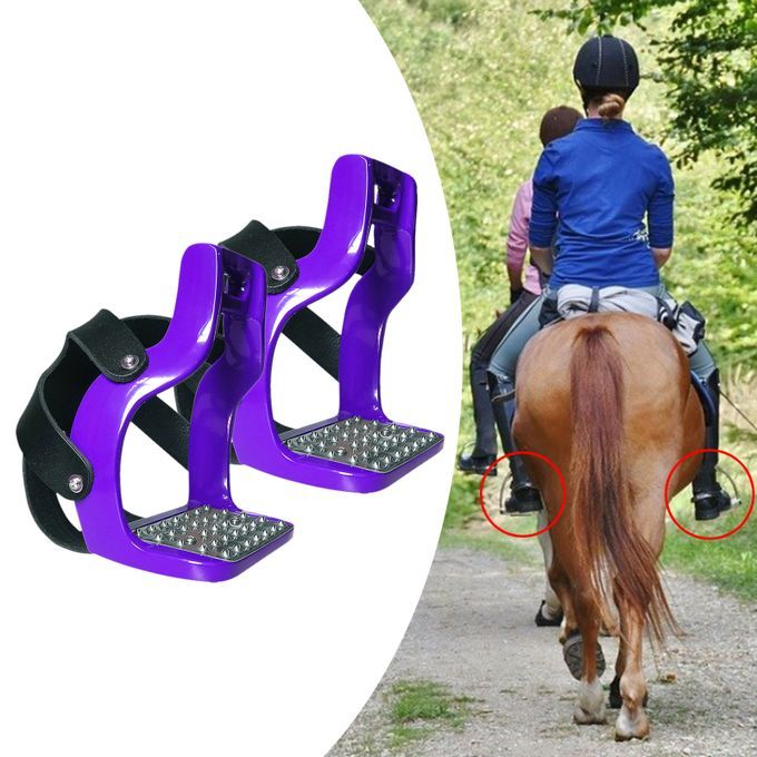 5 Colors Horse Stirrup Stainless Lightweight Horse Riding For Purple