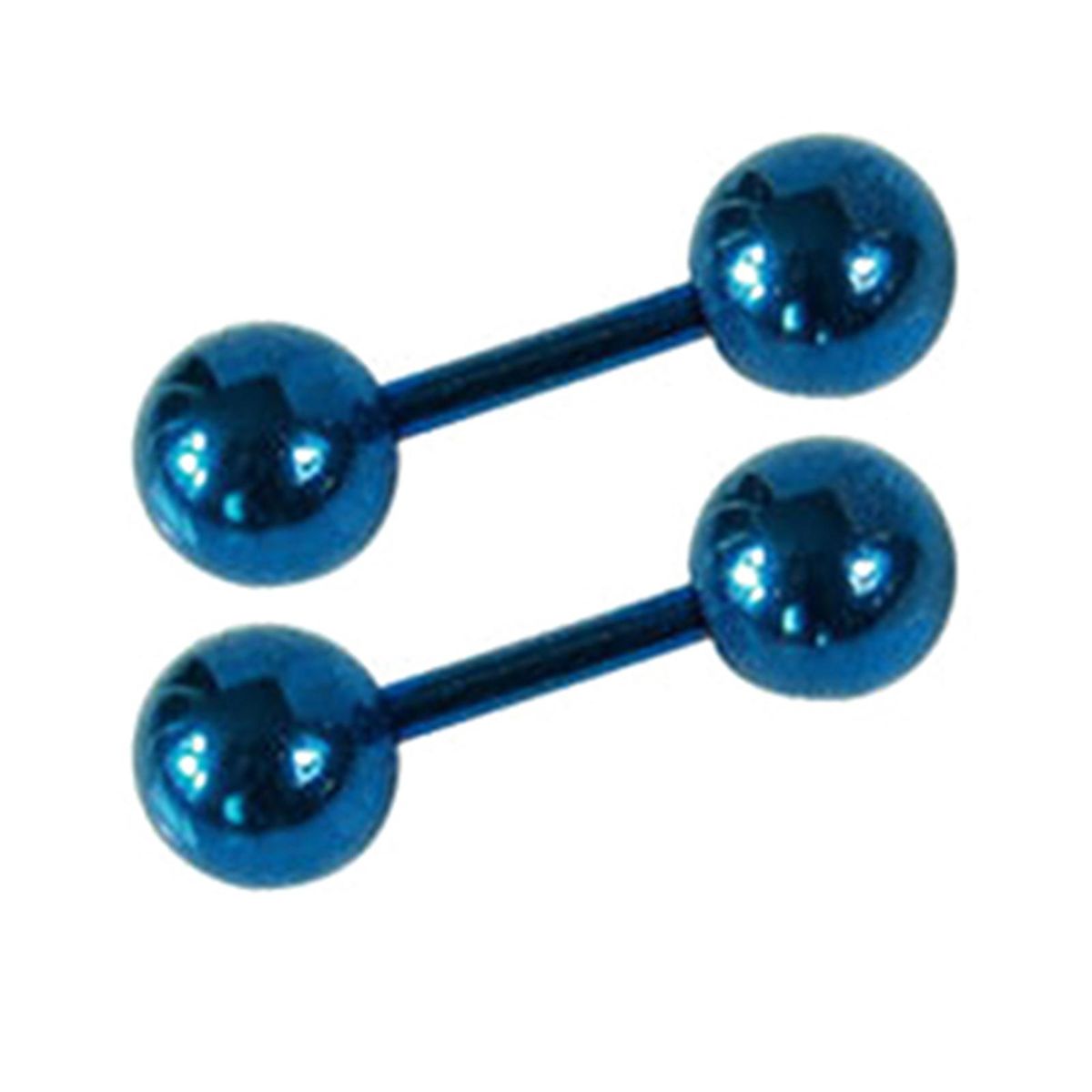 Ear Studs Simple Wear-resistant Men Punk Ball Barbell-Blue