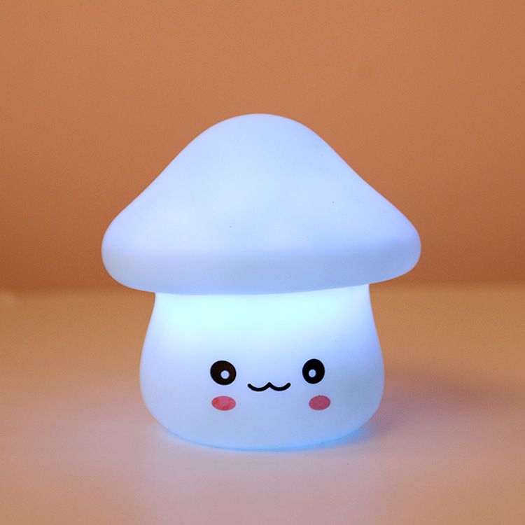 Creative Cartoon Cute Glowing LED Night Pink Mushroom